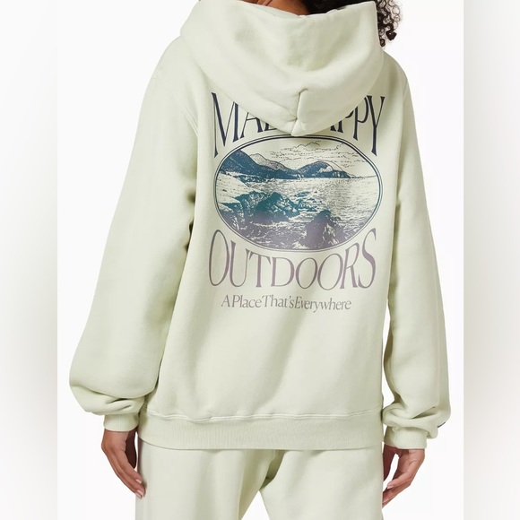 Madhappy Tops - LIKE NEW Madhappy Summer Outdoors Fleece Hoodie - Lime RARE